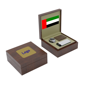 صندوق هدايا خشبي فاخر للاحتفالات الوطنية